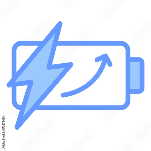 Slow-Charging Icon Line Blue Style