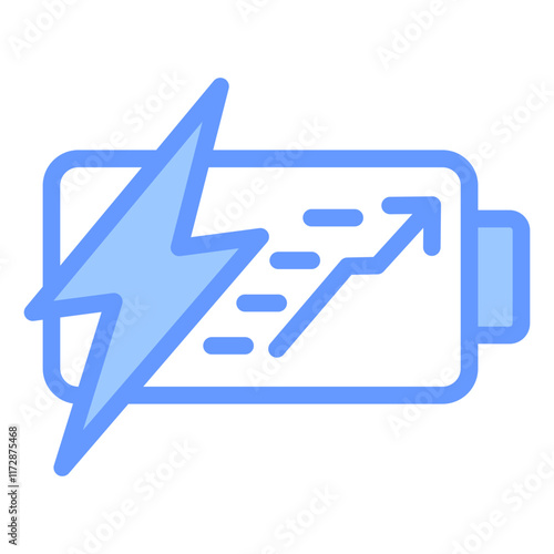 Fast-Charging Icon Line Blue Style