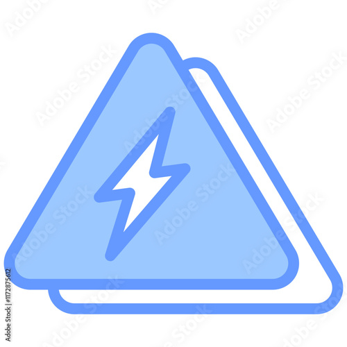 Voltage Icon Line Blue Style