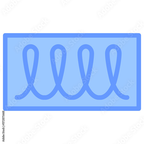 Induction Coil Icon Line Blue Style