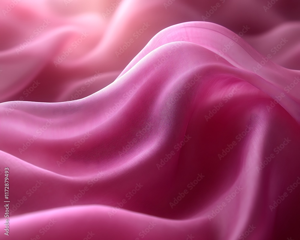 Fototapeta premium Soft pink fabric with flowing folds and subtle lighting.