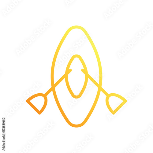 Kayak icons set vector stock illustration
