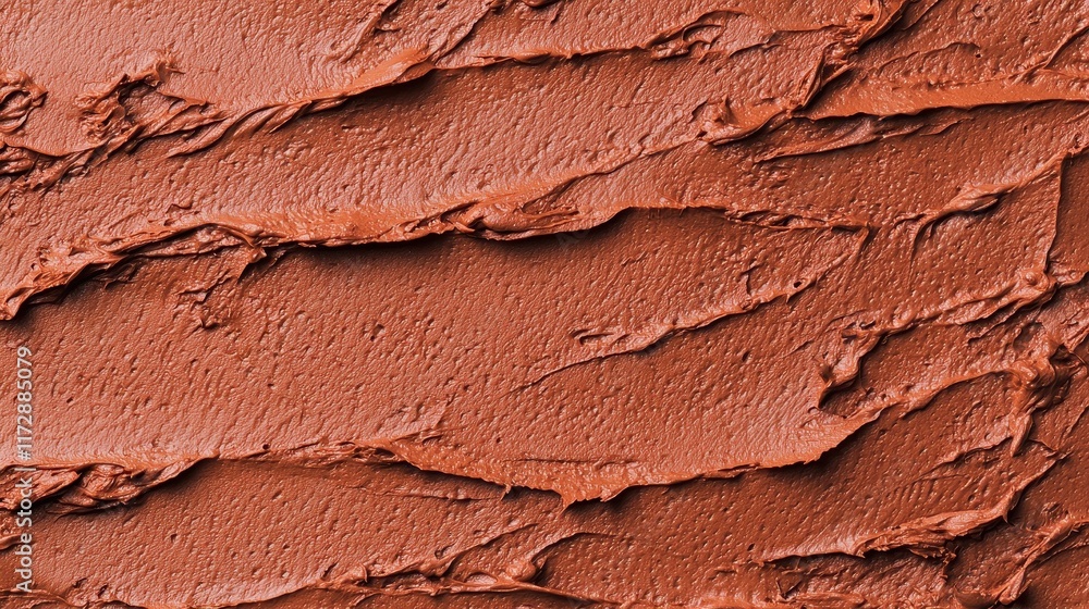 Fototapeta premium Textured Red Clay Surface with Deep Grooves and Patterns