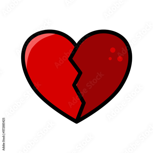 Broken heart - vector illustration