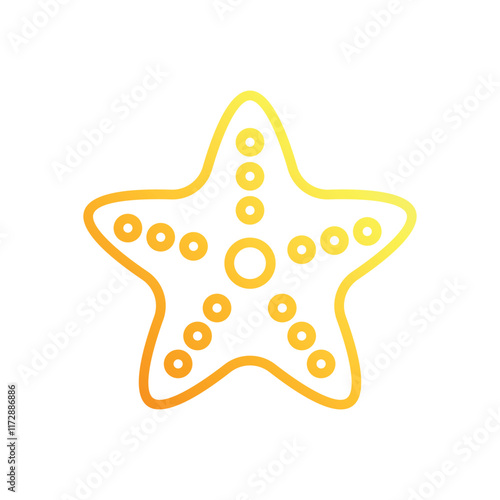 Star Fish icons set vector stock illustration