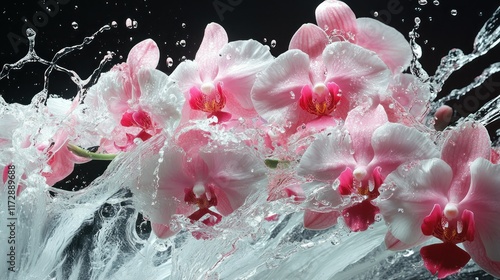 Bright Neon Pink Paint Splash with Explosive Color Burst Effects