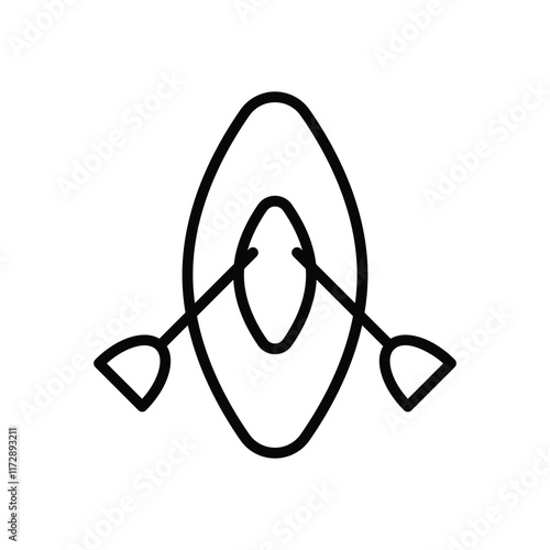 Kayak icons set vector stock illustration
