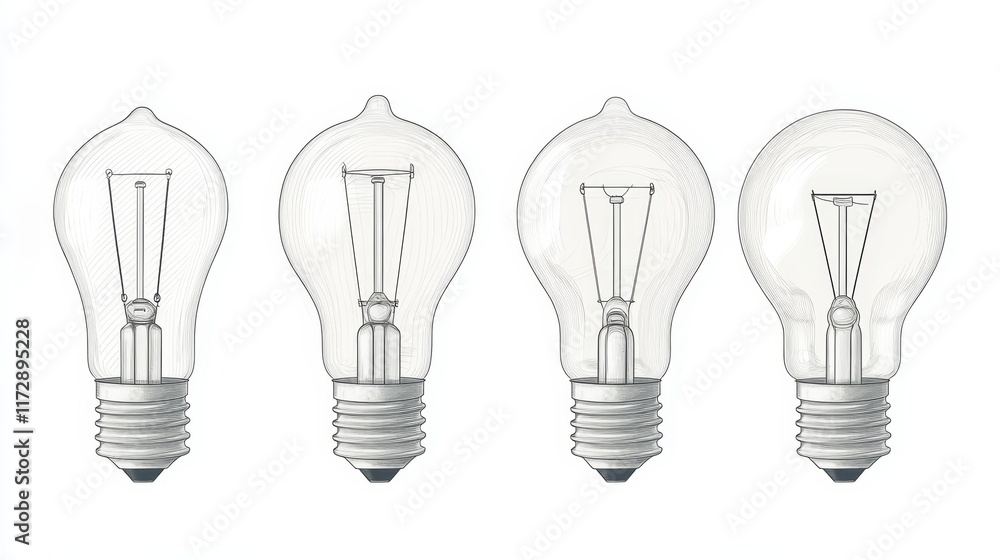 vector of modern light bulb