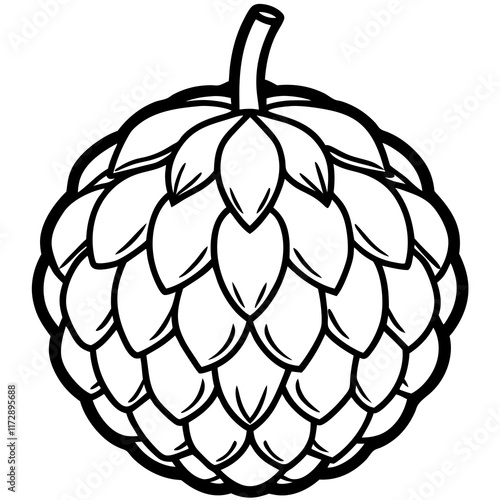Stylized Balsam Apple in Minimalist Vector
