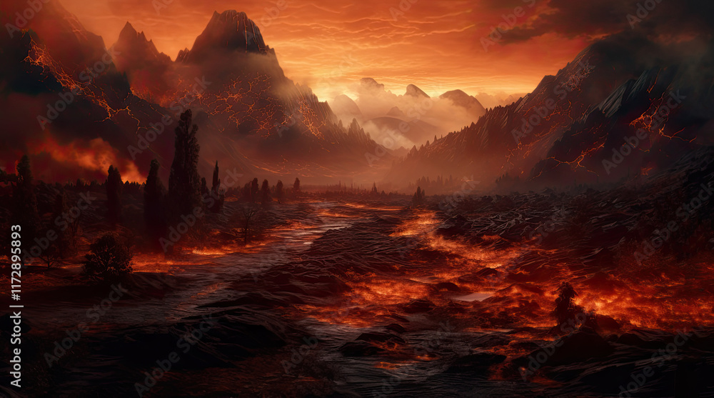 A view of a wildfire