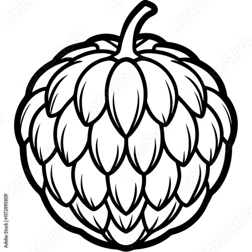 Stylized Balsam Apple in Minimalist Vector