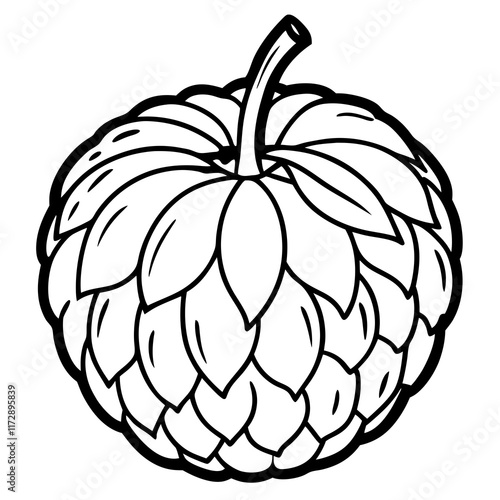Stylized Balsam Apple in Minimalist Vector