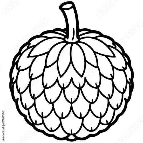 Stylized Balsam Apple in Minimalist Vector