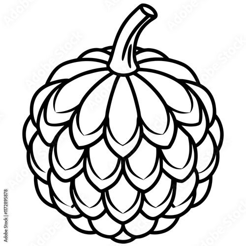Stylized Balsam Apple in Minimalist Vector