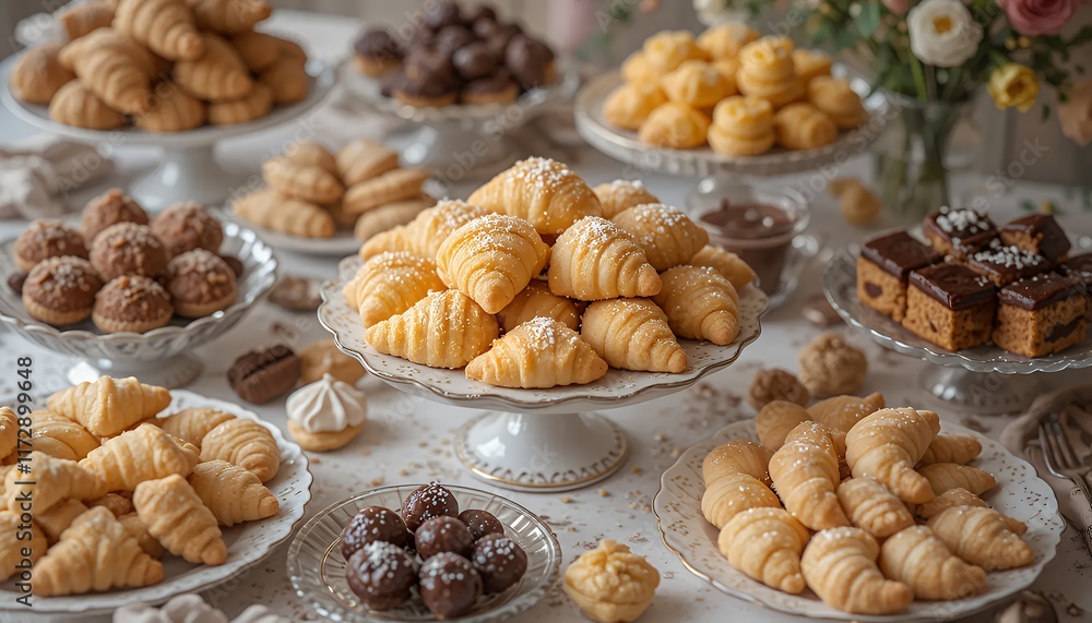 A Delicious Spread of Assorted Pastries and Cakes A Delicious Spread of Assorted Pastries and Cakes
