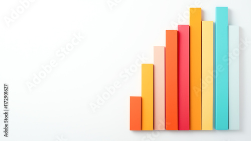 Colorful bar graph representing data growth and analysis Free Download Colorful bar graph representing data growth and analysis - GFXLoad