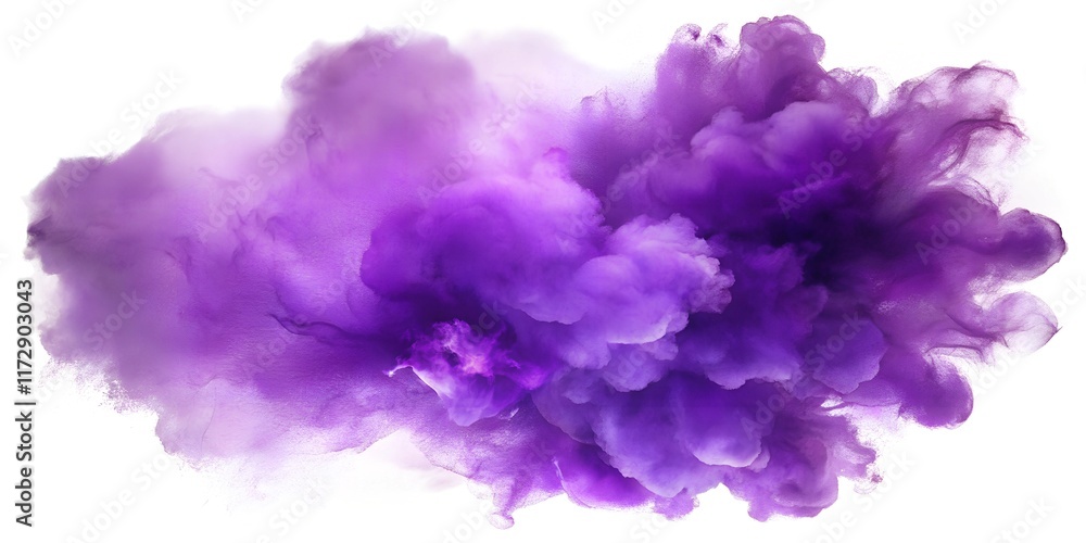 Fototapeta premium Purple explosion smoke isolated on transparent background