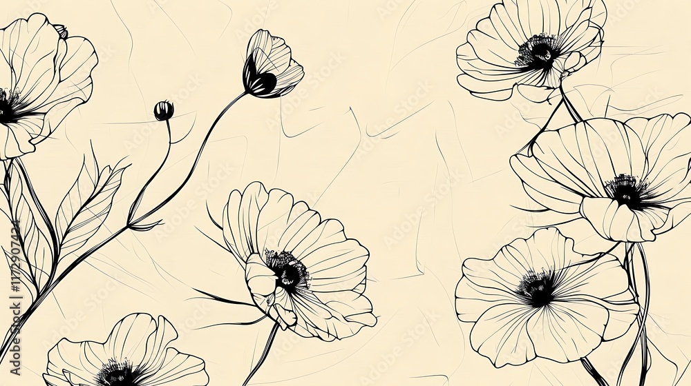 Naklejka premium floral pattern pillow