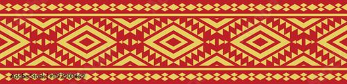 Ethnic border ornament. Geometric ethnic oriental seamless pattern. Stripe vector illustration. Native American Mexican African Indian tribal style. Design border, textile, fabric, clothing, carpet.