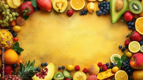 Fototapeta Naklejka Na Ścianę i Meble -  fresh fruit assorted fruits background