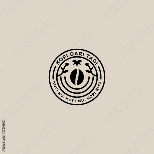 Luxury coffee line art logo