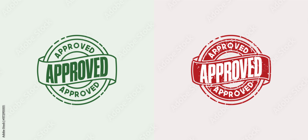 Obraz premium Vector design stamp approved vintage circle sign