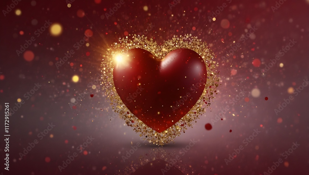 A shiny, red heart is centered in a gold glittering outline. This graphic is from a submissions tool, and it represents a holiday theme. A shiny, red heart is centered in a gold glittering outline. This graphic is from a submissions tool, and it represents a holiday theme.