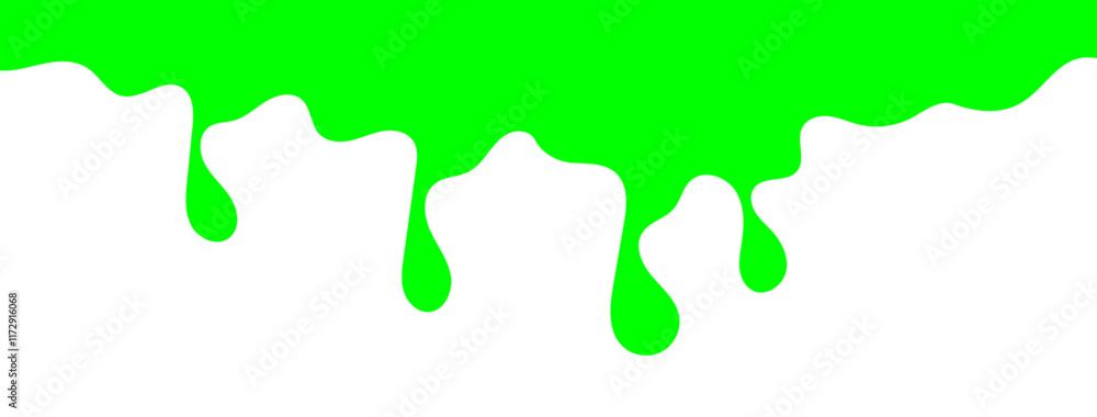 Dripping green goo with splashes and blot effects. Mucus texture blobs. Flat vector illustration isolated on white background. Green slime splashes, Cartoon set of fluid mucus drops Dripping green goo with splashes and blot effects. Mucus texture blobs. Flat vector illustration isolated on white background. Green slime splashes, Cartoon set of fluid mucus drops