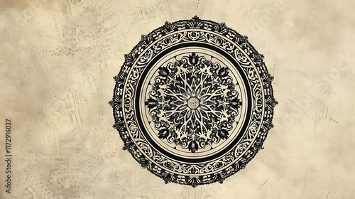 Wallpaper Mural decorative plate with intricate details Torontodigital.ca