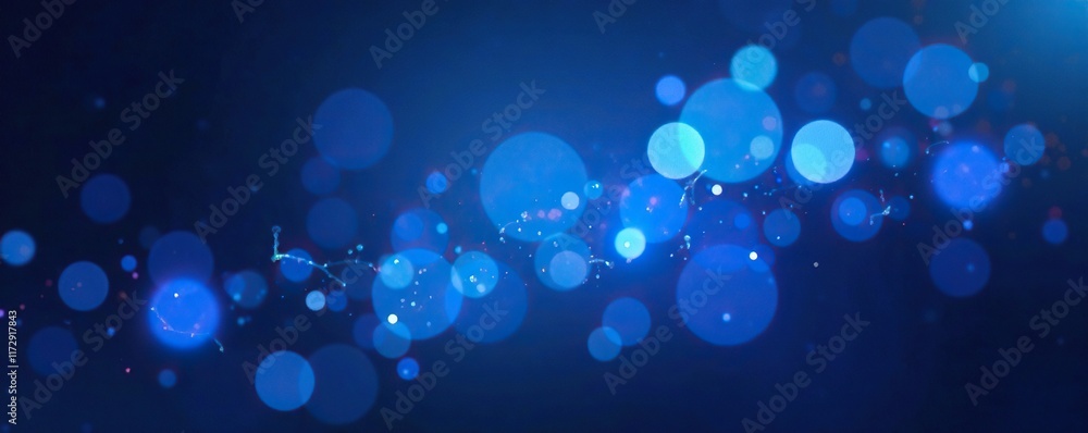 Vibrant Blue Light Beams with Bokeh Effect on Dark Abstract Background, bokeh effect, bright Vibrant Blue Light Beams with Bokeh Effect on Dark Abstract Background, bokeh effect, bright