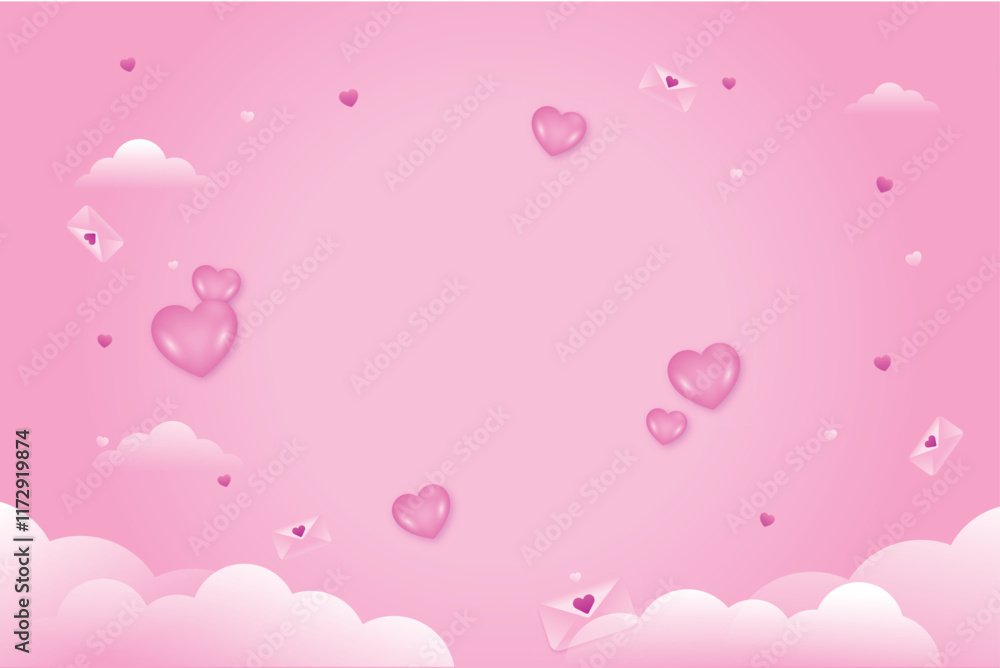 Gradient Valentine's day background Gradient Valentine's day background