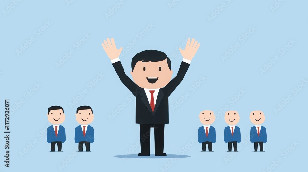 A manager recognizing an employee for their achievements in front of the team A manager recognizing an employee for their achievements in front of the team