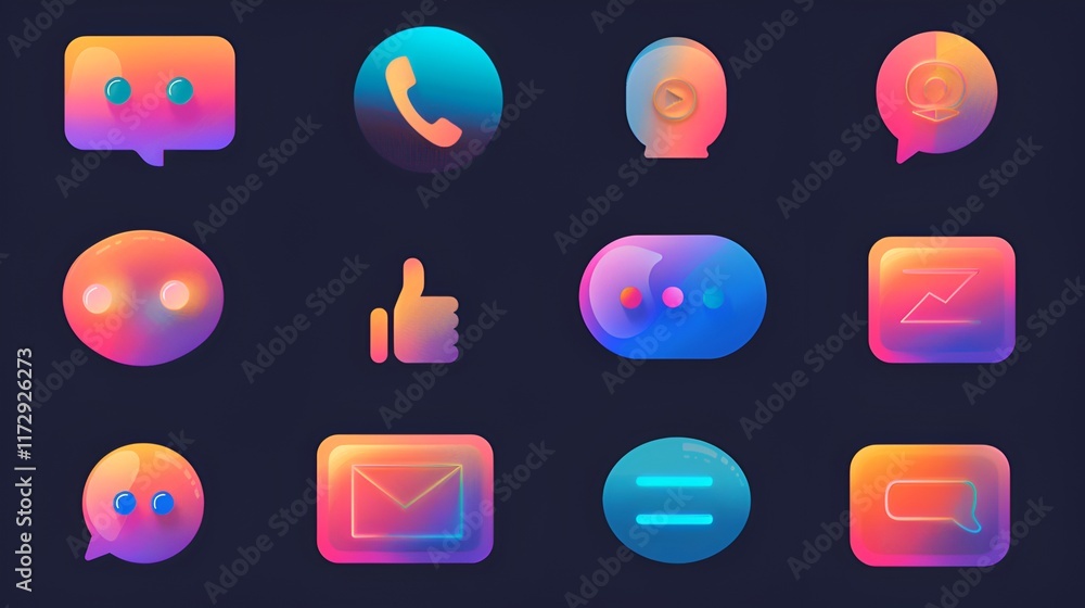 contect camunication icon set contect camunication icon set
