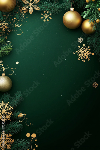 A green background with a Christmas tree, snowflakes, and gifts creates a festive celebration wallpaper.

