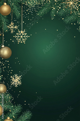 A green background with a Christmas tree, snowflakes, and gifts creates a festive celebration wallpaper.

