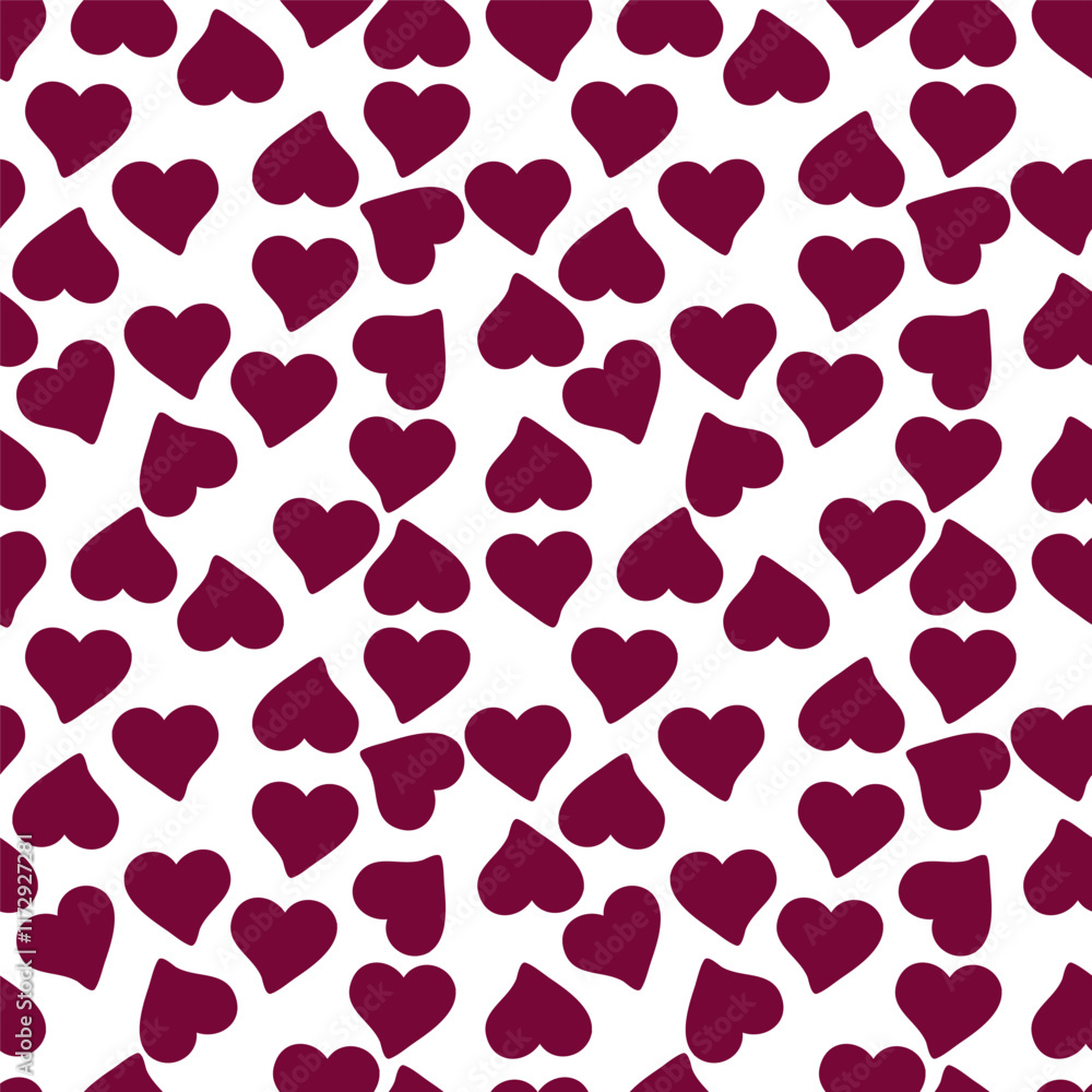 Happy Valentine's Day seamless pattern with pink hearts. Romantic vector background. Happy Valentine's Day seamless pattern with pink hearts. Romantic vector background.