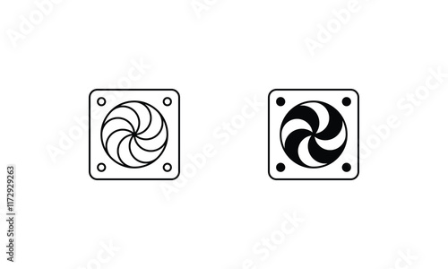 Heat Sink icon. Computer hardware icon design. vector graphic