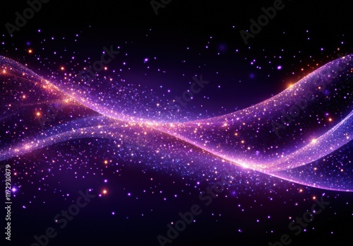 Wallpaper Mural A purple and gold background with a purple line and gold stars Torontodigital.ca