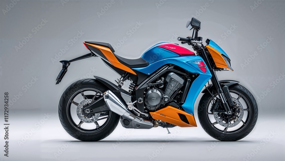 Motocicletta su sfondo omogeneo Motocicletta su sfondo omogeneo