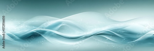 Wallpaper Mural Abstract Blue and White Flowing Waves Background, Representing Healthcare, Health, and Vitality Torontodigital.ca