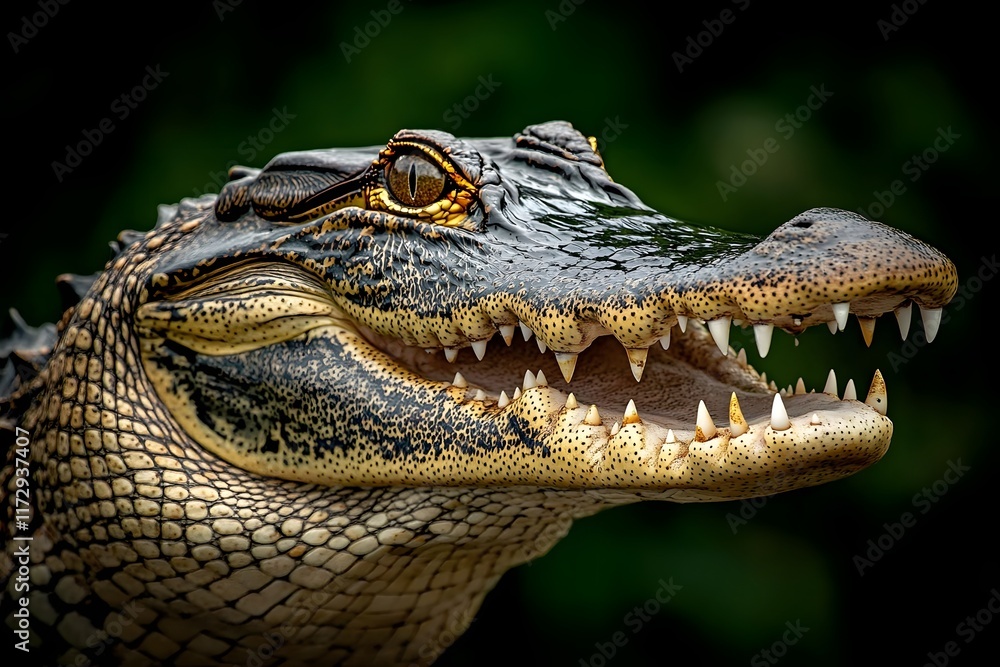 Obraz premium Alligator's Powerful Jaws, Sharp Teeth