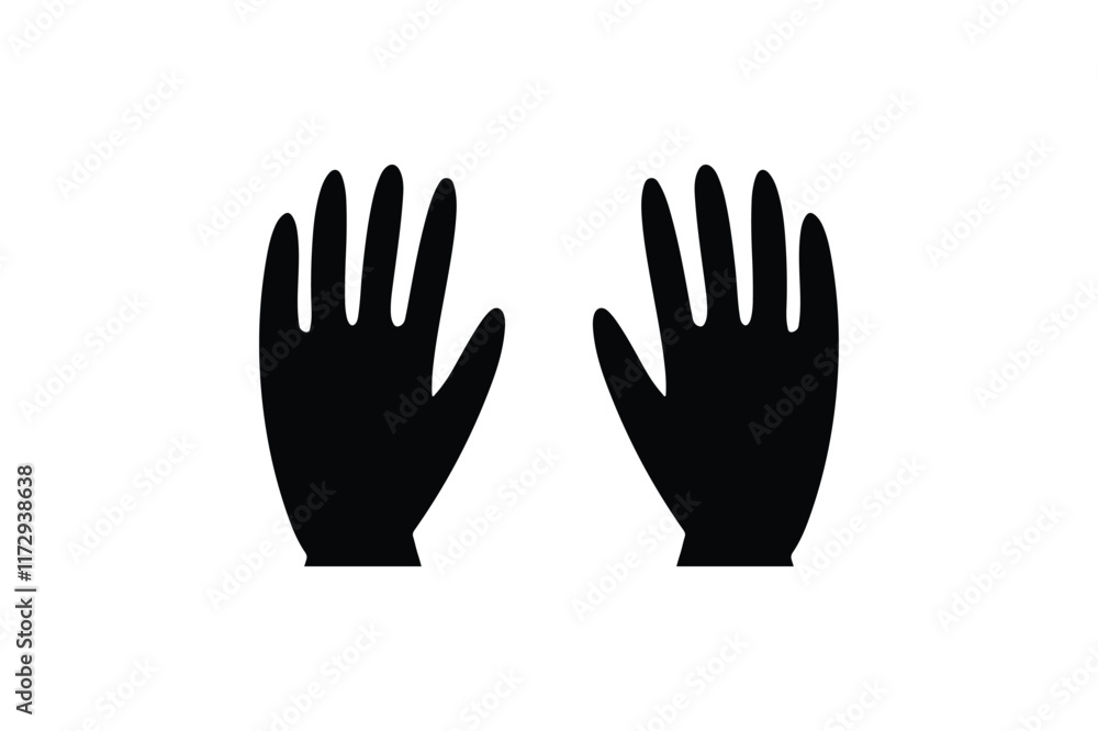 Hand Icon, flat icon sign, isolated on white background iconic vector Illustration. Palm Hand icon, symbol. Stop gesture sign. Human hand vector illustration isolated. Hands symbol collection. Hand Icon, flat icon sign, isolated on white background iconic vector Illustration. Palm Hand icon, symbol. Stop gesture sign. Human hand vector illustration isolated. Hands symbol collection.