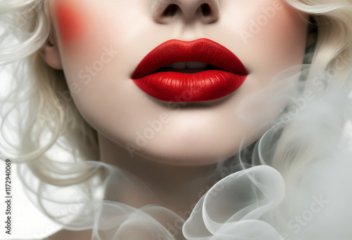 Sexy red female lips