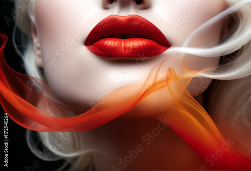 Sexy red female lips