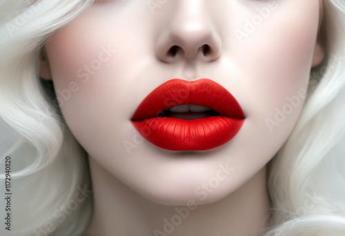 Sexy red female lips