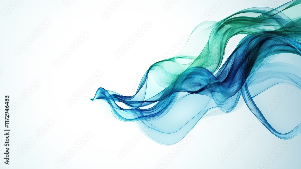 Abstract Blue and Green Wave Design Abstract Blue and Green Wave Design