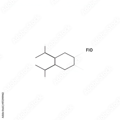 3D image of Testosterone phenylbutyrate skeletal formula - molecular chemical structure of  testosterone phenylbutanoate isolated on white background photo