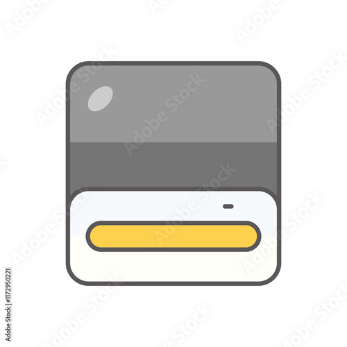Optical Drive icon. Computer hardware icon design. vector graphic