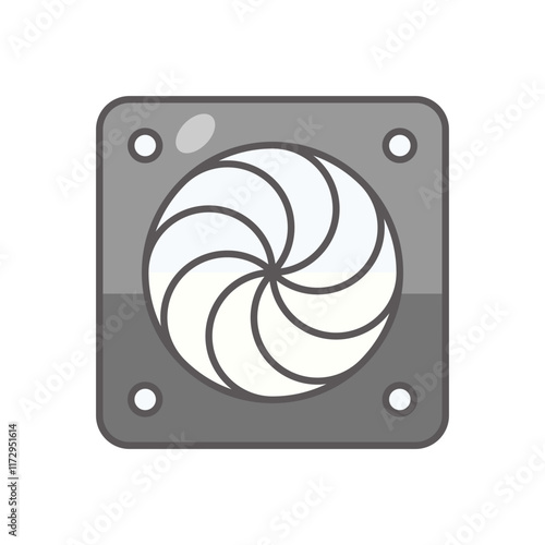 Heat Sink icon. Computer hardware icon design. vector graphic