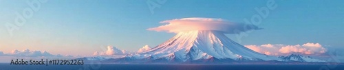 Kamchatka lenticular cloud formations in the sky, clouds, kamchatka, weather photo